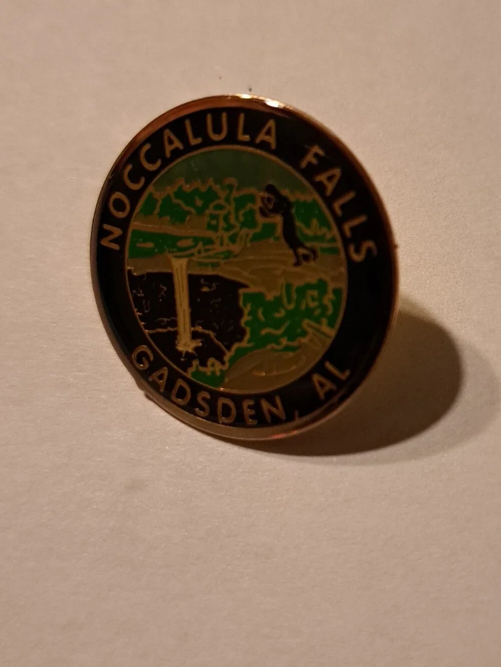 Vintage New Noccalula Falls Gadsden Alabama State Souviner Waterfall Pin